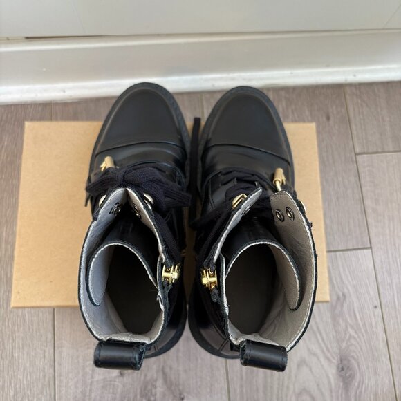 All Saints Donita Leather Ankle Combat Boots - Picture 9 of 15